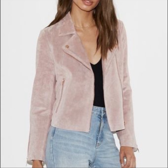 KENDALL & KYLIE GENUINE SUEDE LEATHER JACKET -PINK, SMALL, NWOT - Picture 8 of 8